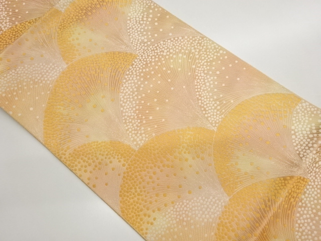 JAPANESE KIMONO / GINGKO / CIRCLE WEAVE NAGOYA OBI